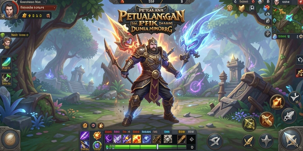 Tampilan gameplay menakjubkan dalam 55RP, menunjukkan aksi dan petualangan MMORPG.