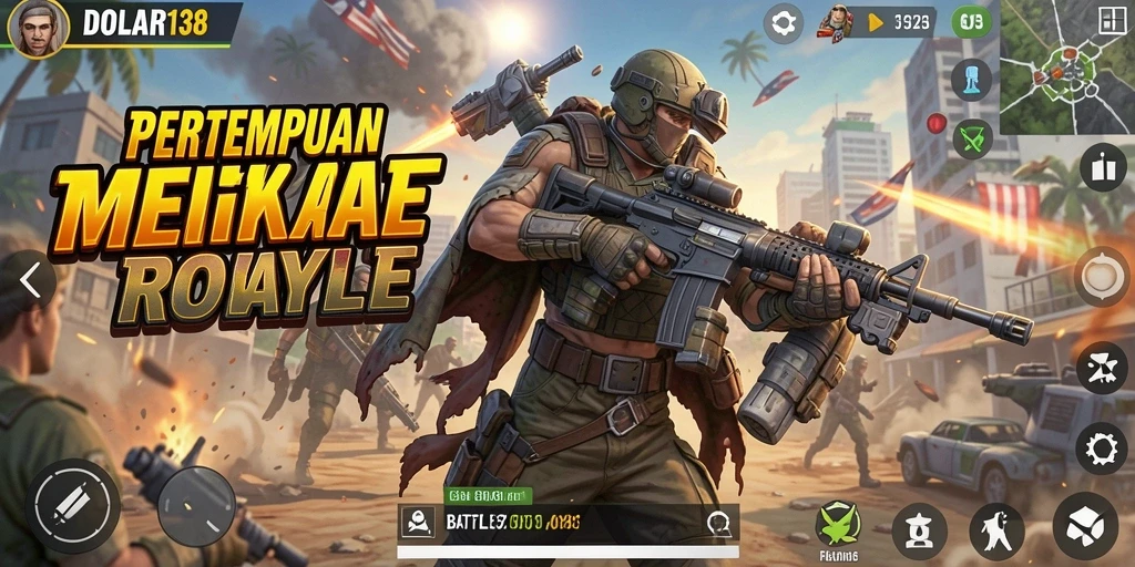 Tangkapan layar DOLAR138 menampilkan aksi menegangkan dalam pertempuran Battle Royale.