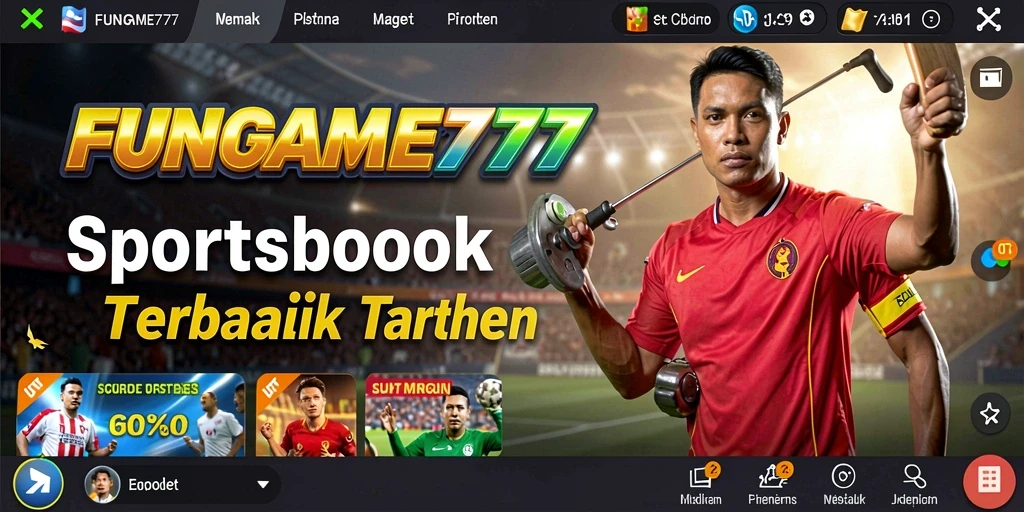 Screenshot FUNGAME777 menampilkan aksi seru taruhan olahraga.