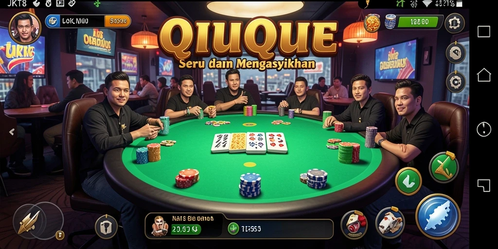 Tampilan gameplay QiuQiu di JKT8 yang seru dan kompetitif.