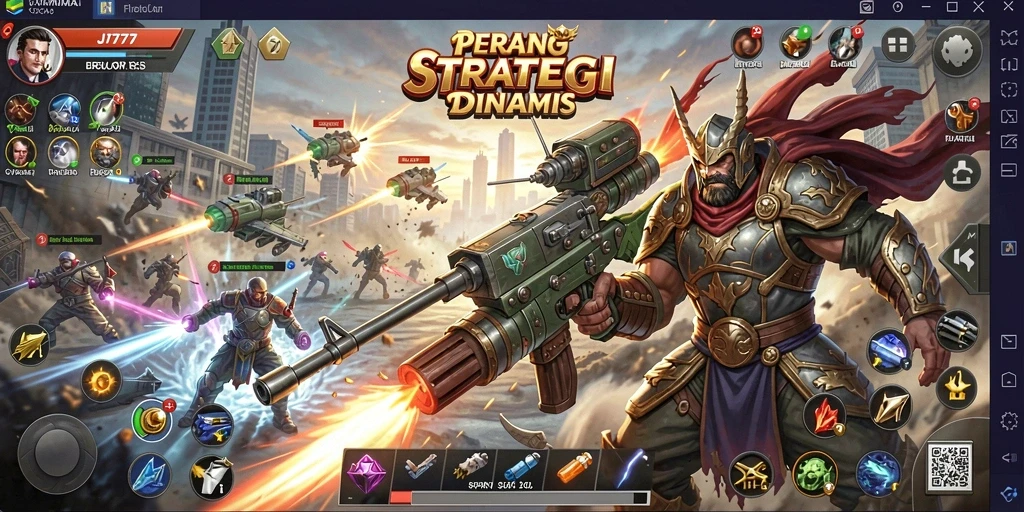 Tangkapan layar dari gameplay JT777 yang menampilkan aksi strategi mendebarkan.