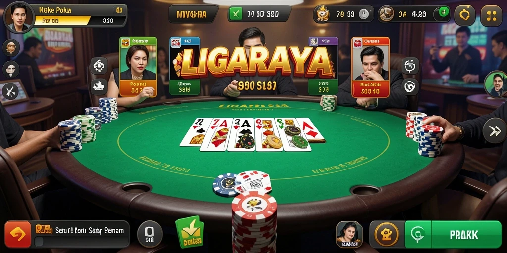 Tampilan gameplay LIGARAYA yang menarik dan menegangkan.