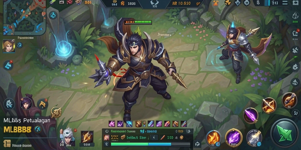 Screenshot gameplay <strong>MLBB8</strong> menampilkan karakter yang beraksi dalam petualangan Idle.